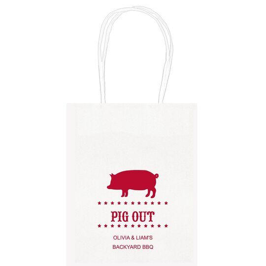 BBQ Pig Mini Twisted Handled Bags
